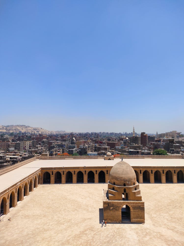 Aerial Photography Of The Mosque Of Ibn Tulun