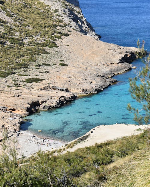 Gratis lagerfoto af android-baggrun, cala figuera, droneoptagelse