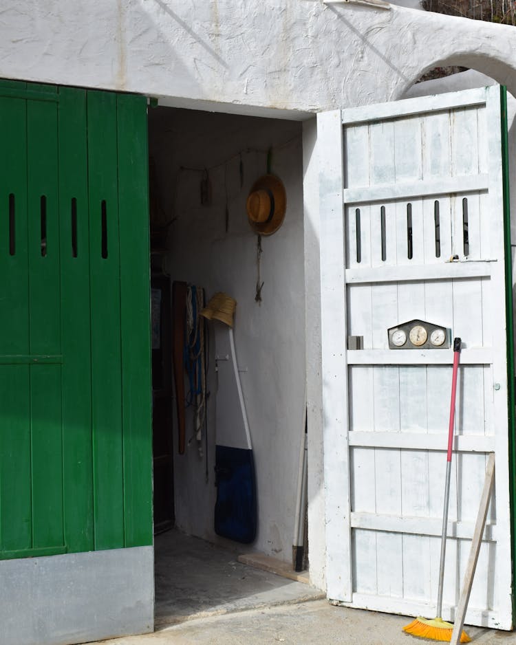 Wooden Door Of A Stock Room