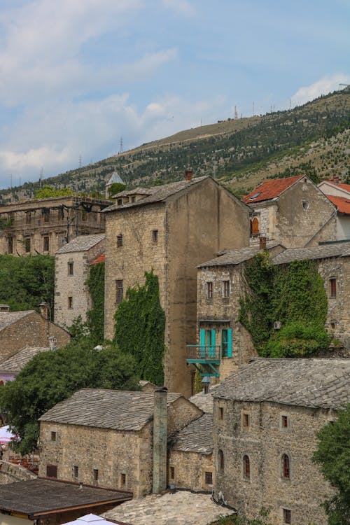 Stone Buildings in an Old Town