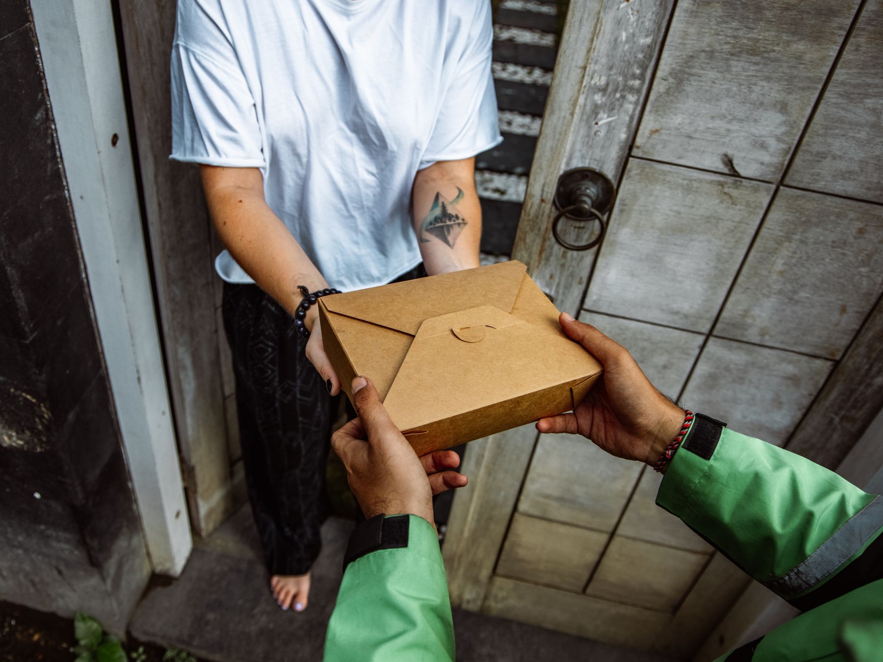 Chideock — movers delivering furniture from a van