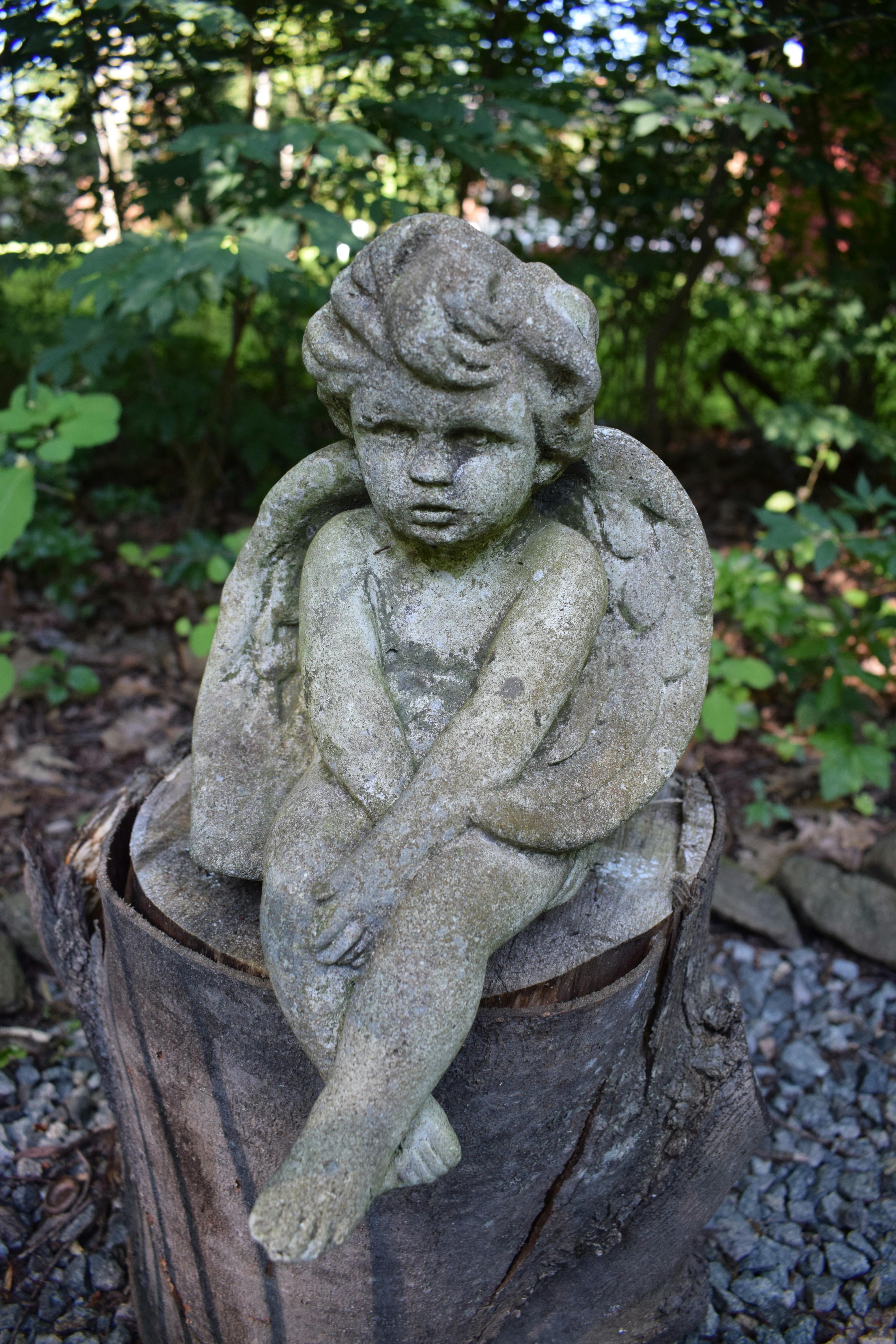 Free stock photo of angel, garden, statue