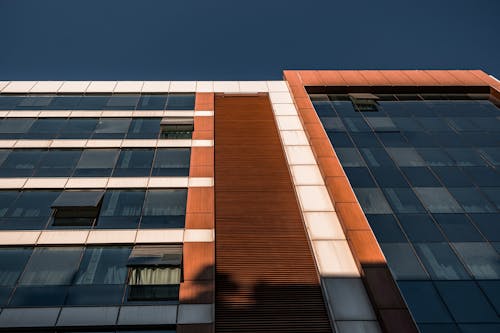 Low Angle Shot of a Modern Building Facade 
