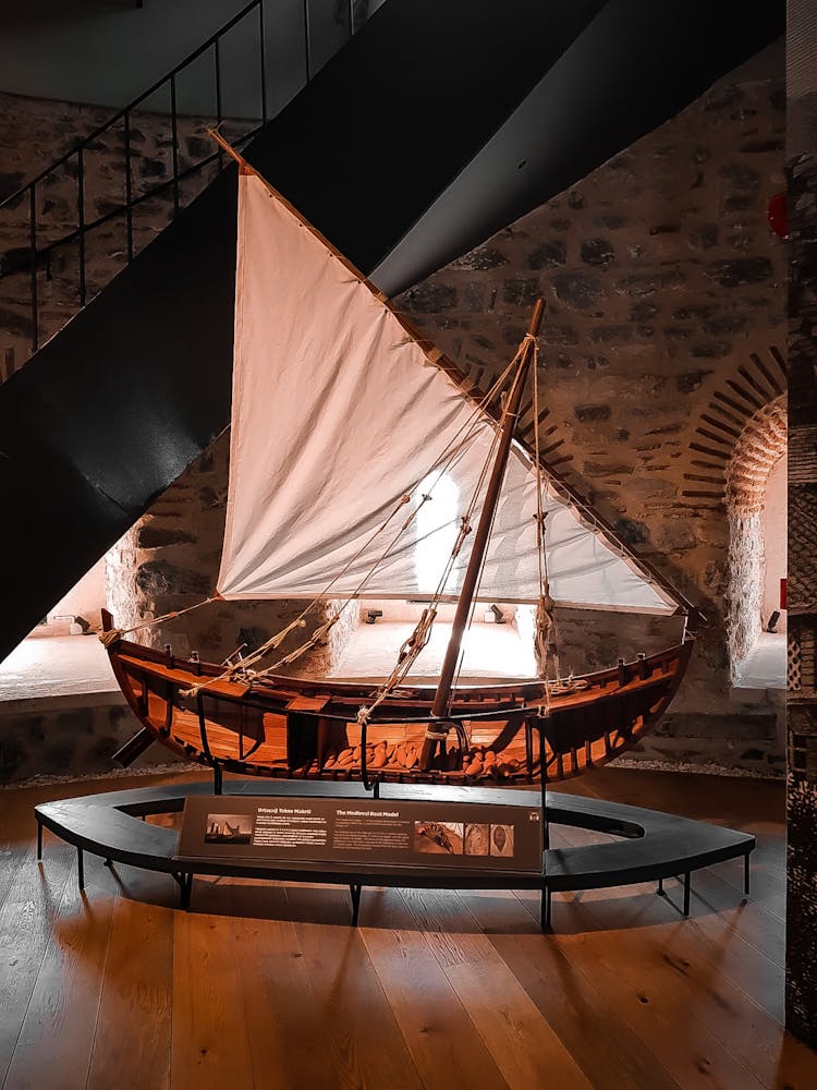 Display Of Sailboat In Museum