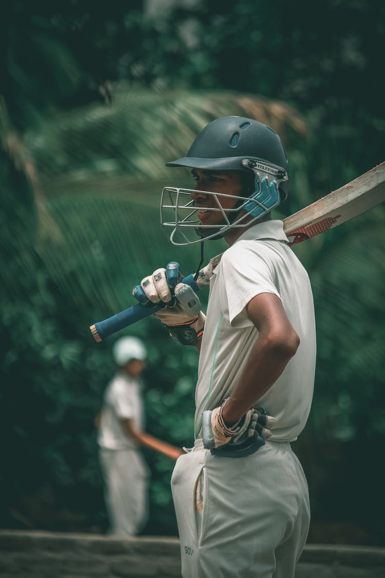 Man Playing Baseball 