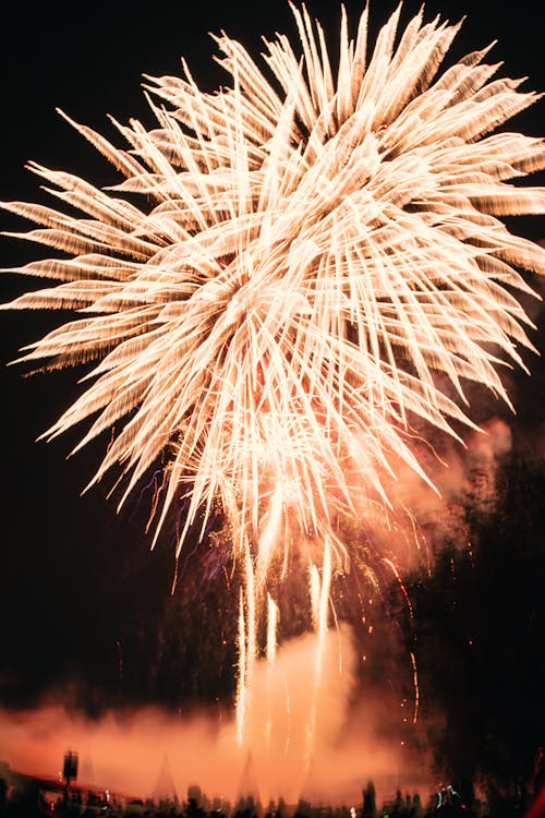 Foto stok gratis malam, pertunjukan kembang api, tanggal 4 Juli