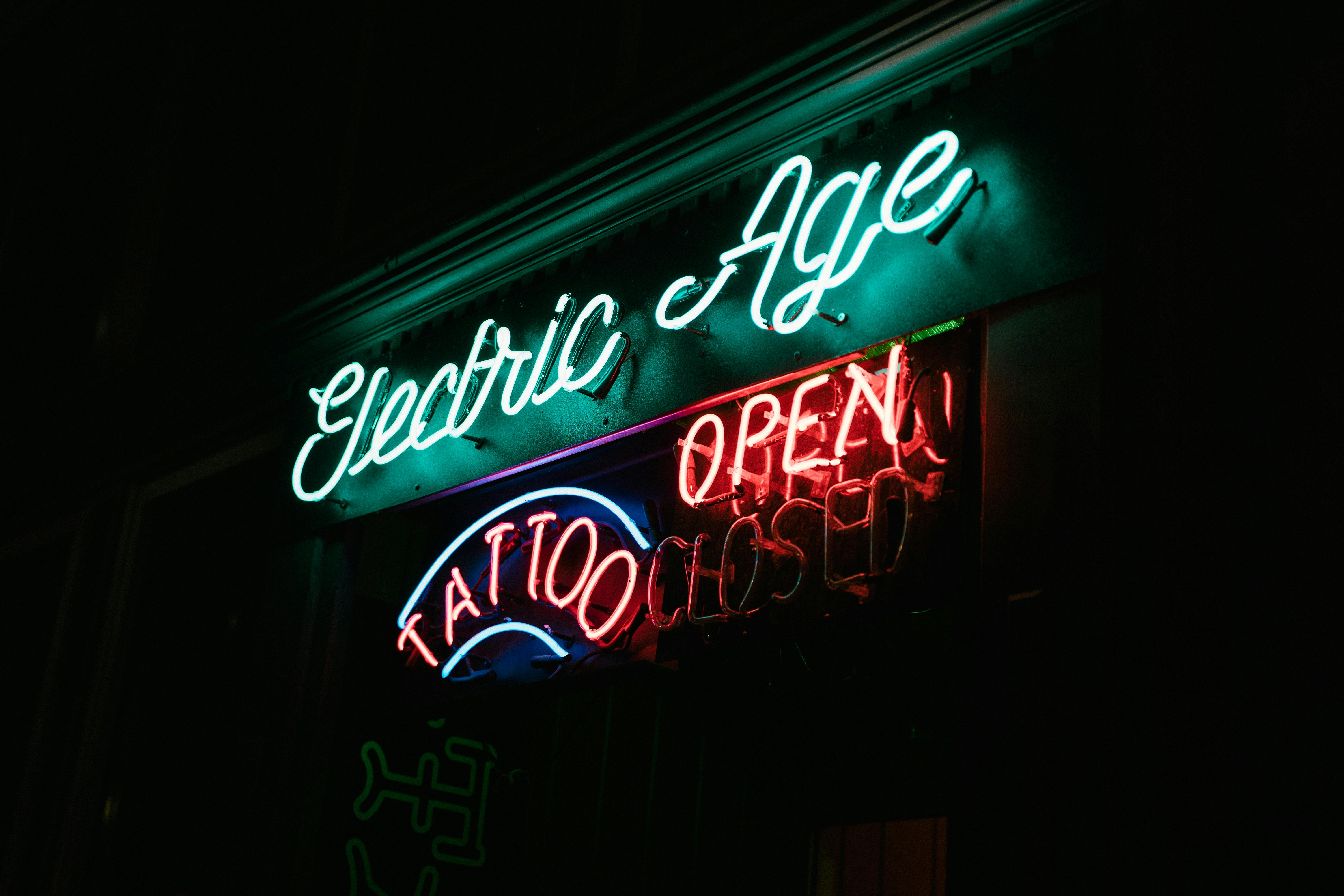 Tattoo and Piercing Neon Signs  Neon Tattoo Signs for Sale