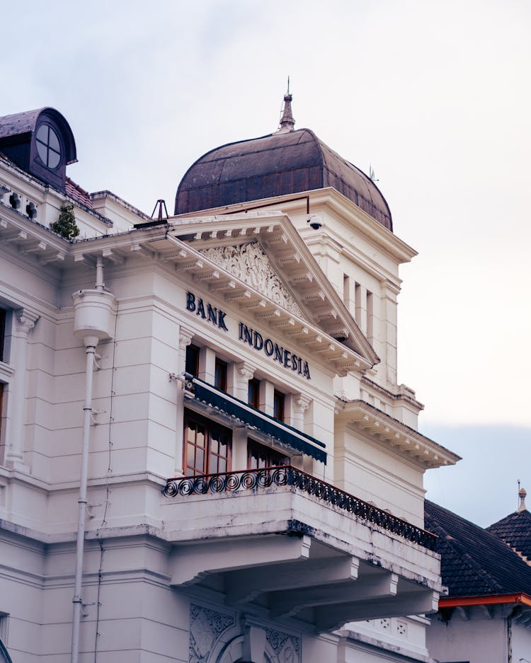 Balcony Of A Bank In Yogyakarta