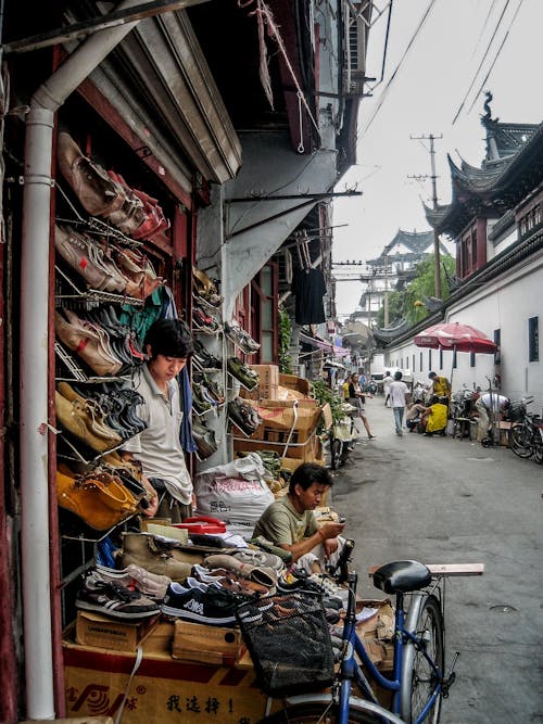 Market Stall with Shoes