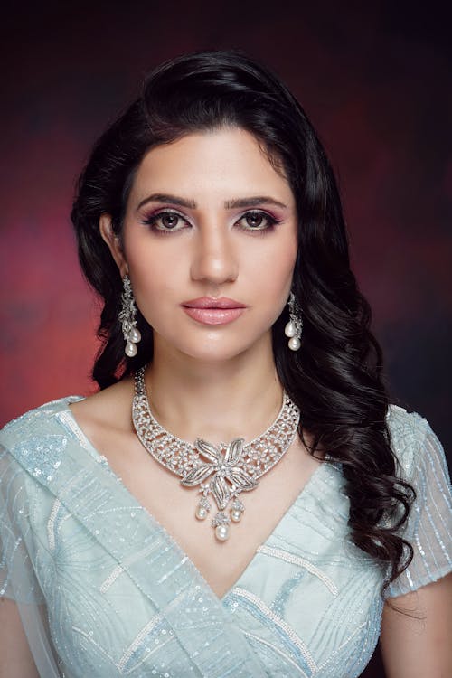 Woman Wearing Elegant Jewelry