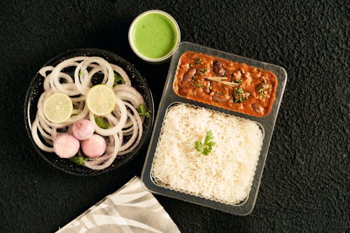 Flatlay of Indian Food