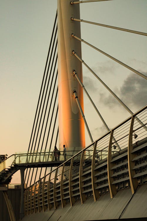 Free Low Angle Shot of the Golden Horn Metro Bridge in Istanbul, Turkey  Stock Photo