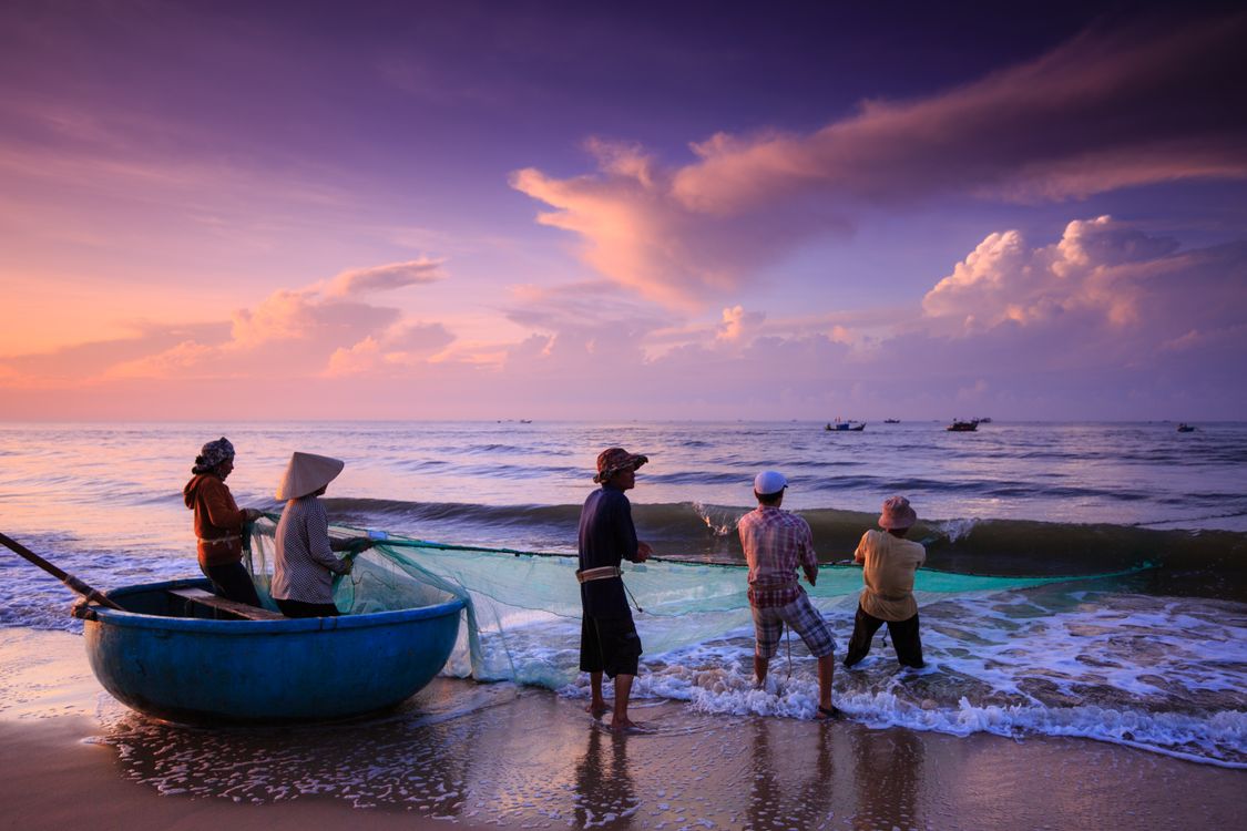 People Fishing at Dawn · Free Stock Photo