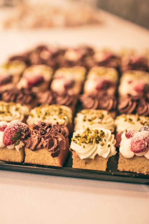 Variety of Cakes on Tray