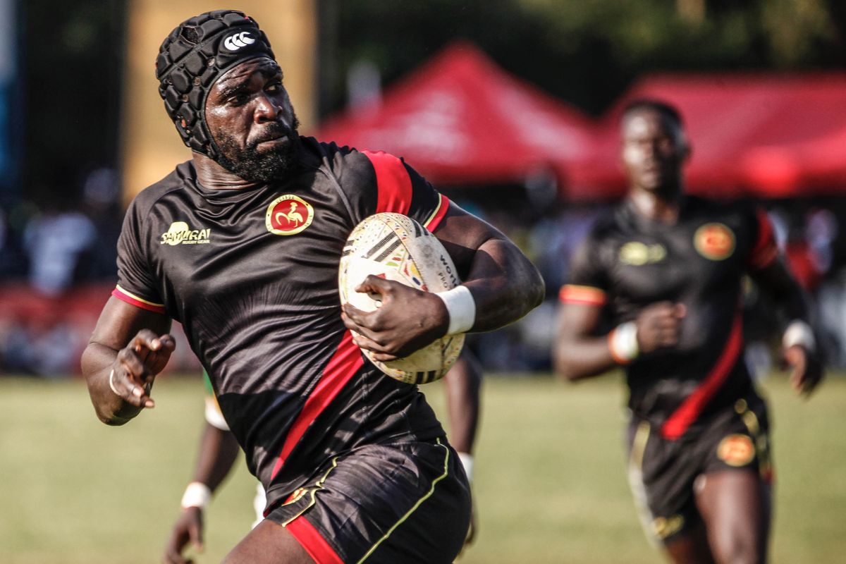 Jugador de rugby en acción