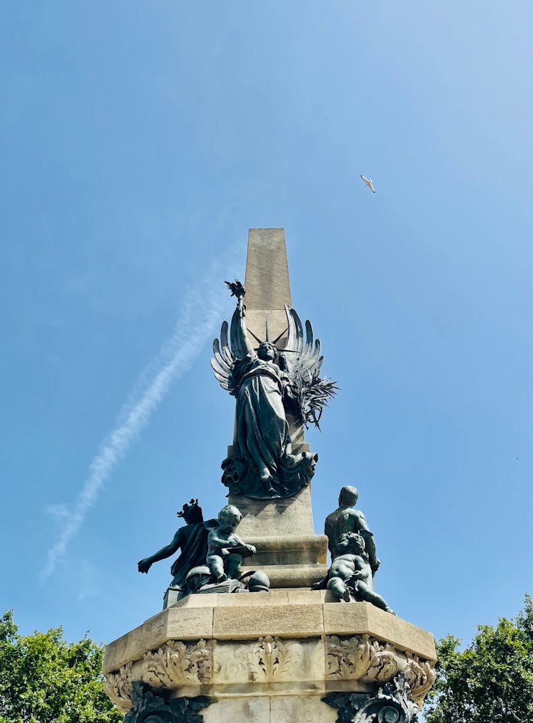 Photo Of The Rius And Taulet Monument In Barcelona, Spain.