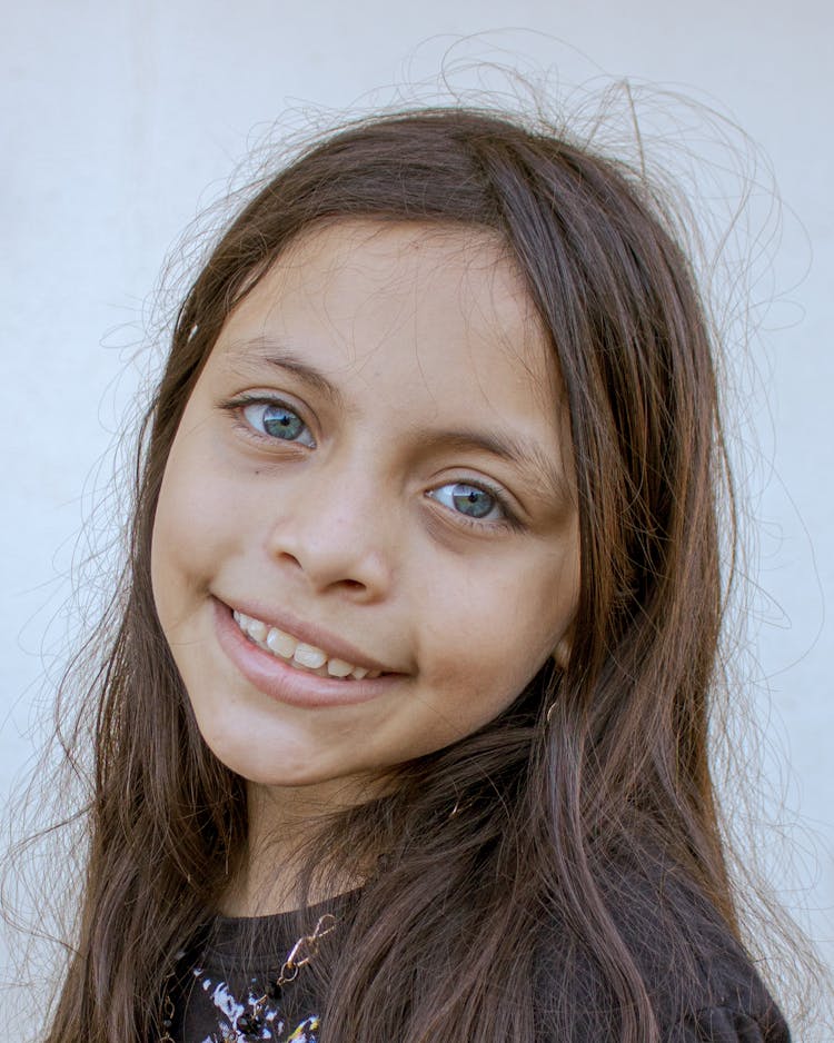 Face Of Girl With Brown Hair