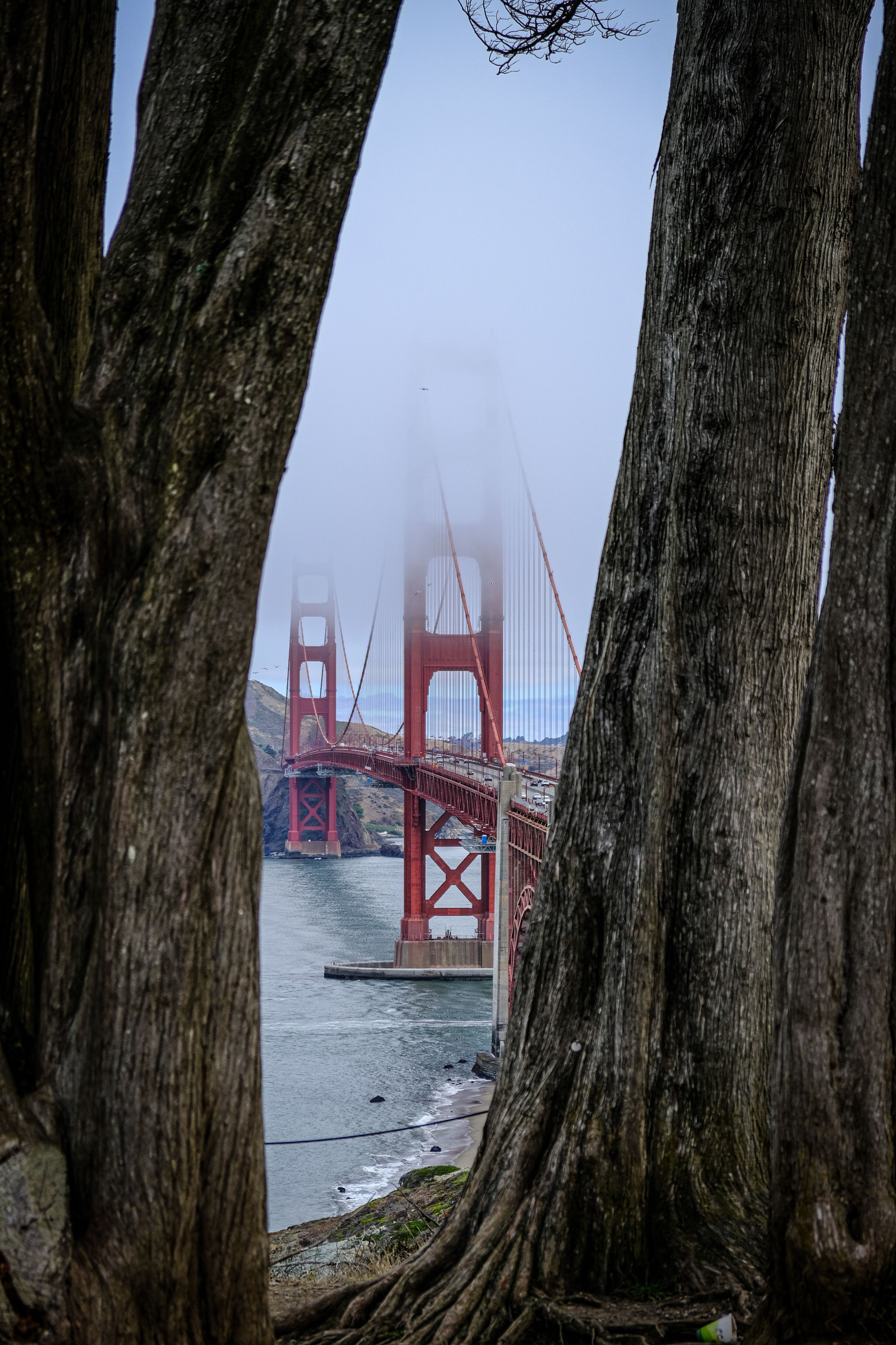 The Golden Gate Bridge on a Foggy Day · Free Stock Photo