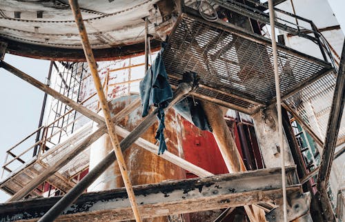 Abandoned Factory in Low Angle Photography