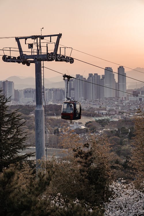 Kostnadsfri bild av byggnader, linbana, seoul