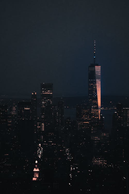 Free New York City at Night Stock Photo