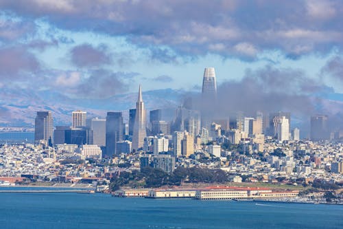 City Skyline Under the Blue Sky