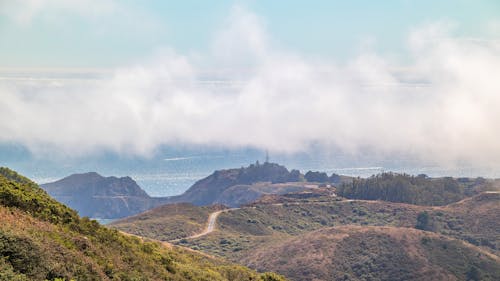 Бесплатное стоковое фото с Аэрофотосъемка, белые облака, голубое небо