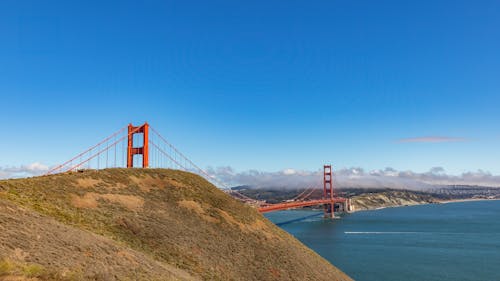 Bezpłatne Darmowe zdjęcie z galerii z błękitne niebo, golden gate bridge, kalifornia Zdjęcie z galerii