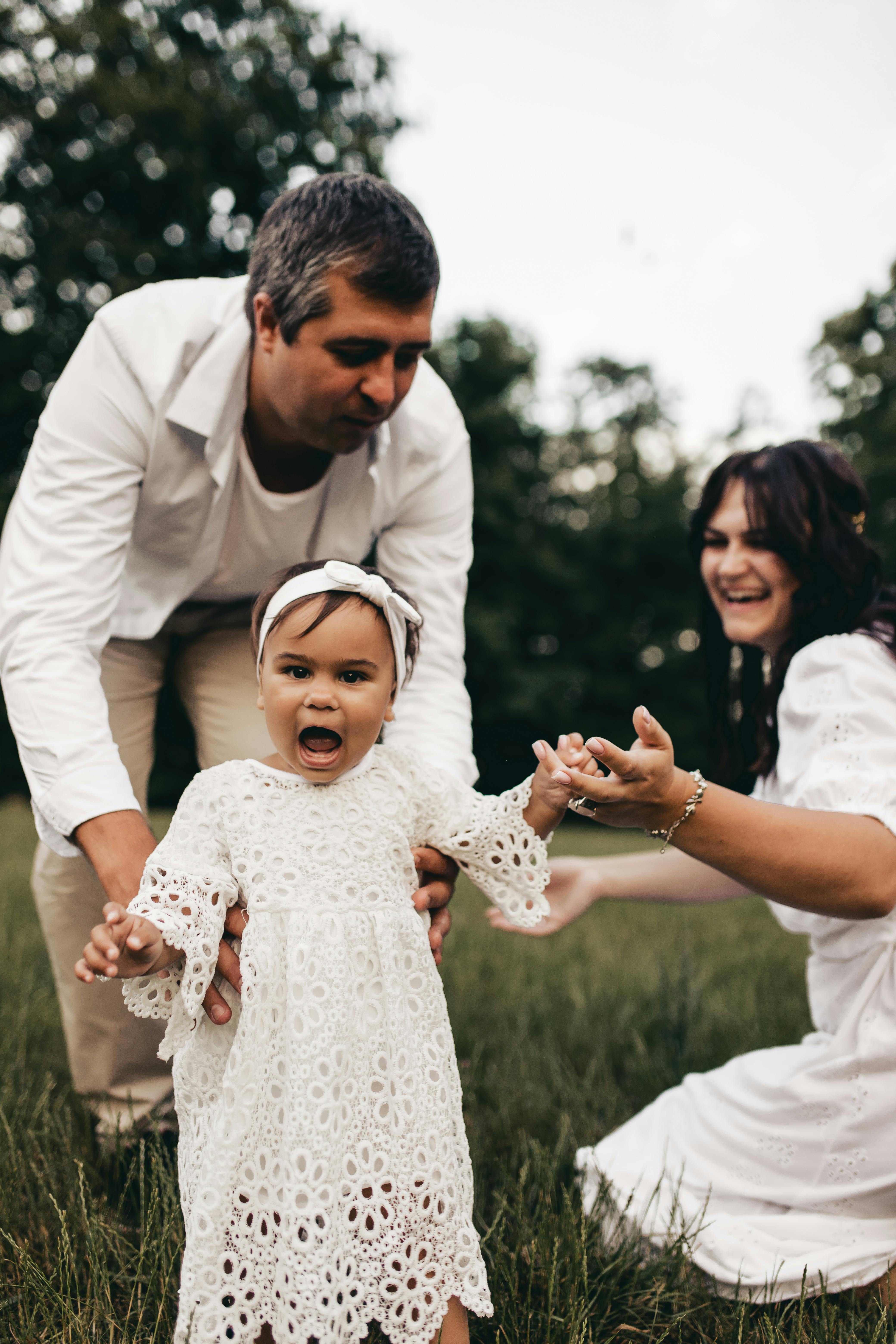 mother and father with shouting daughter