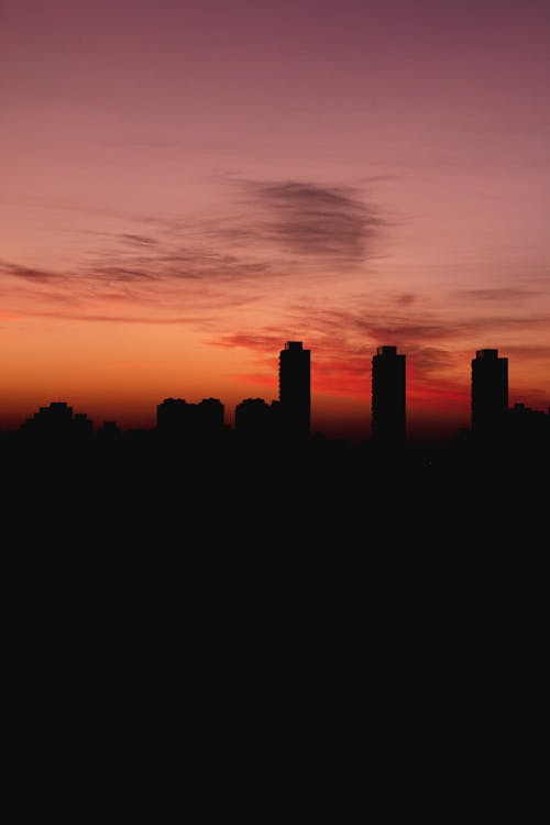 A City Skyline at Dusk