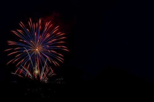 Foto stok gratis langit malam, perayaan, pertunjukan kembang api