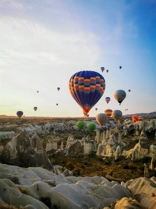 Základová fotografie zdarma na téma cappadocia, horkovzdušné balóny, krocan