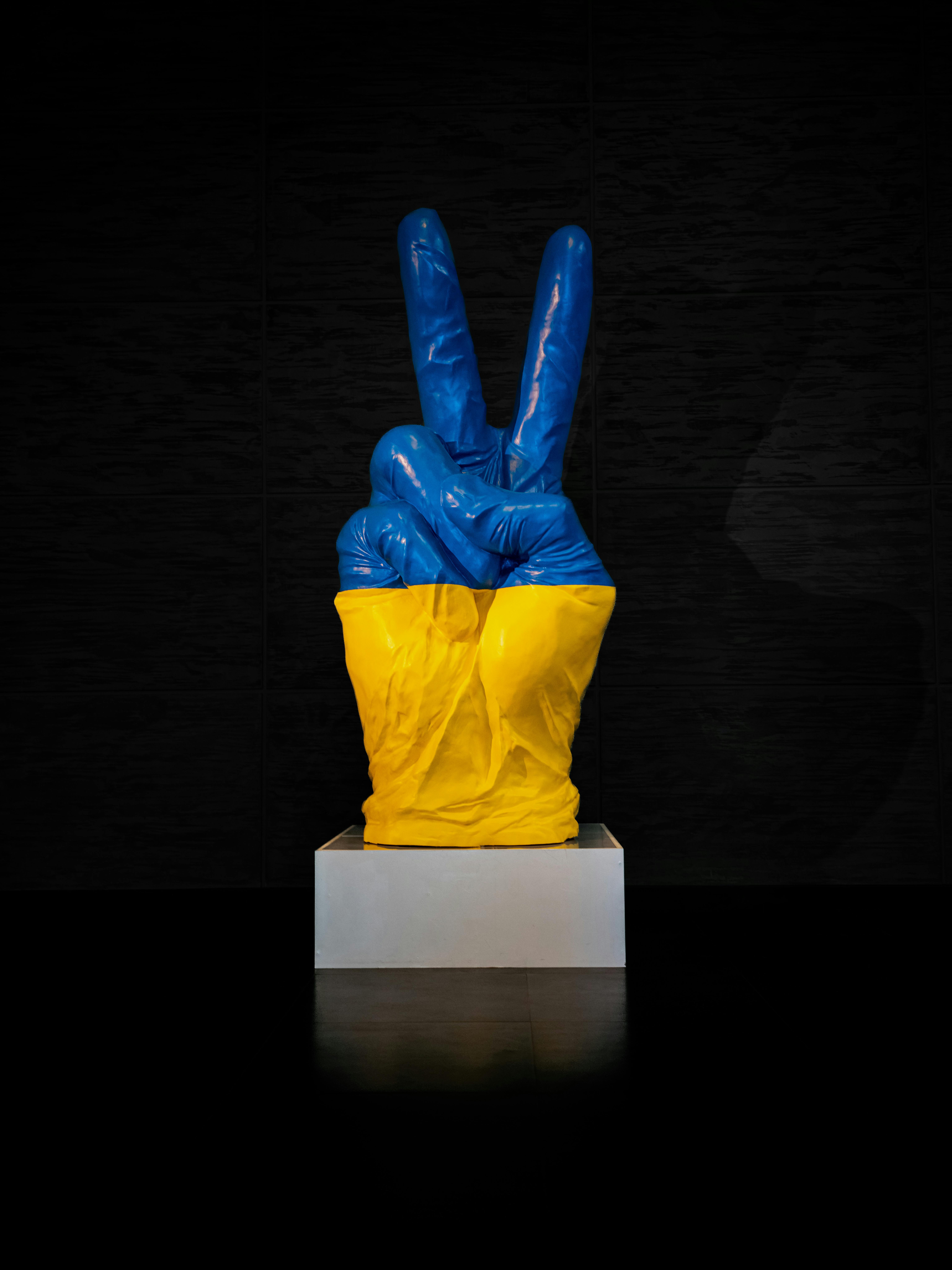 Blue and Yellow Hand Illustration · Free Stock Photo