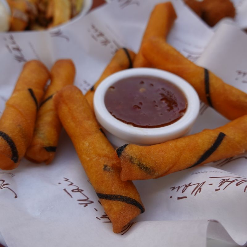 Mofongo Fritter with Guava Dipping Sauce