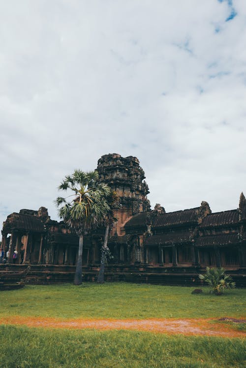 Angkor Wat Under Cloudy Sky