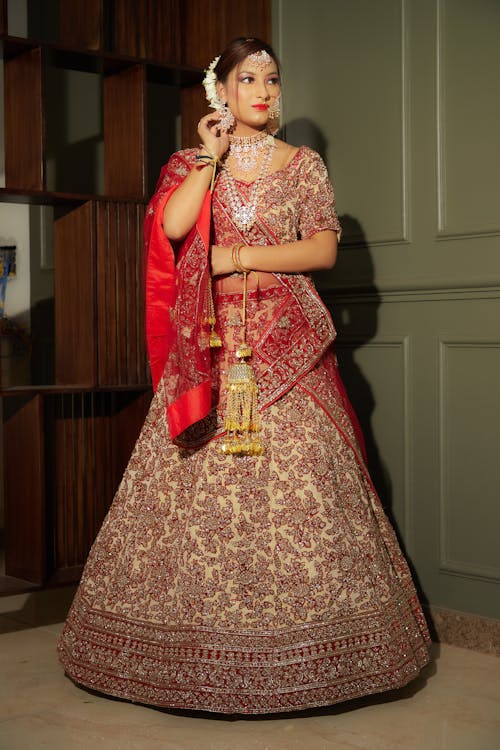 lehenga, 传统服装, 刺繡 的 免费素材图片