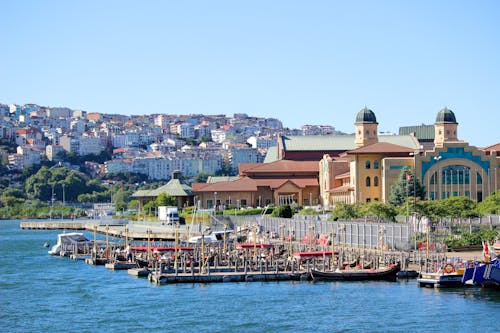 Piers in Town in Turkey