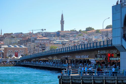 Imagine de stoc gratuită din bosphorus, cer senin, clădiri