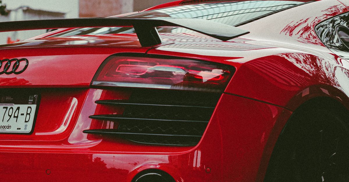 Back View of a Red Audi R8 · Free Stock Photo
