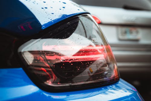 Close-up of the Car Headlight 