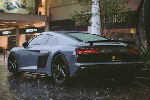 Photo of a Wet Sports Car