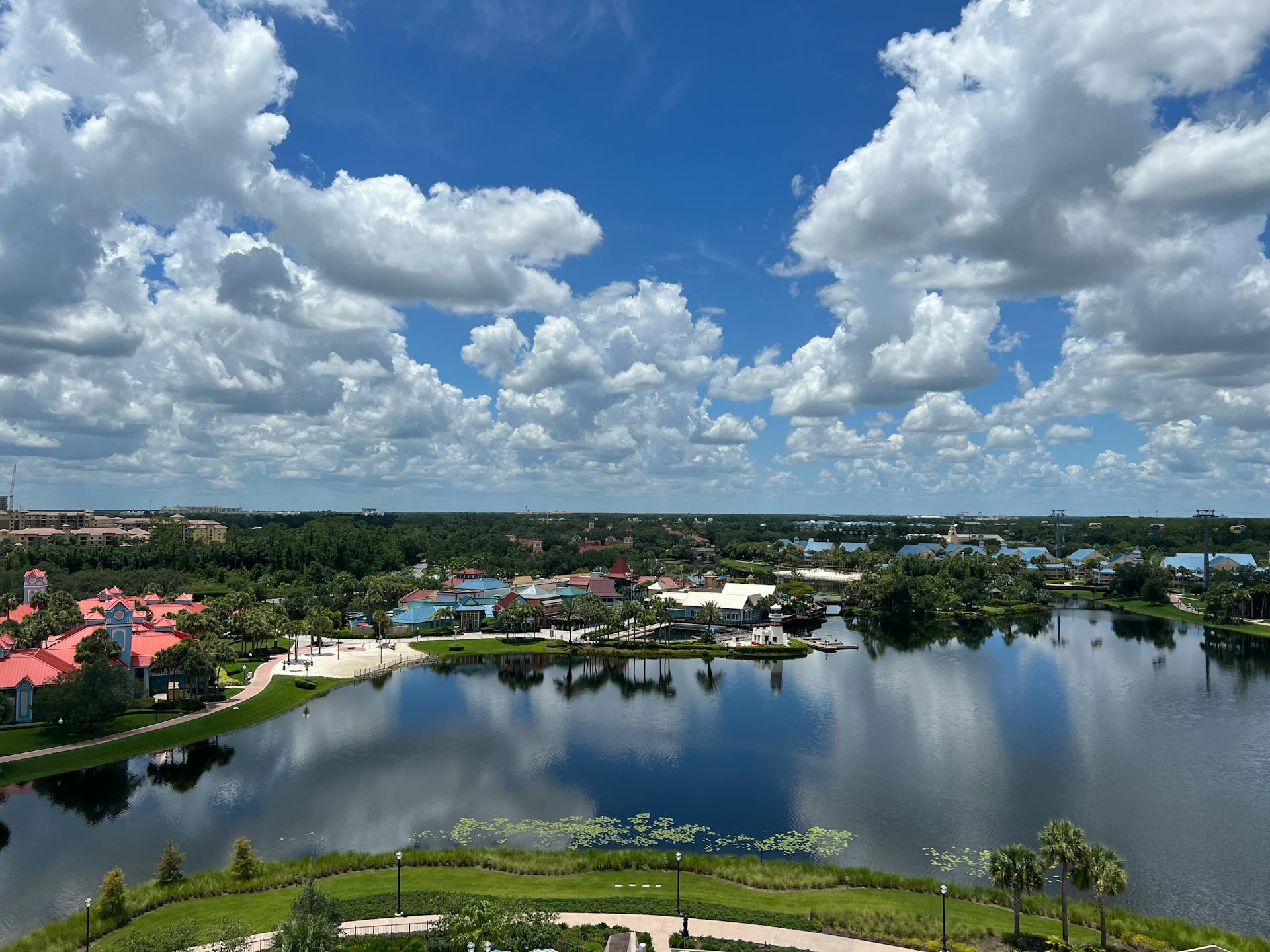 Aerial Shot of a Disney's Caribbean Beach Resort in Florida