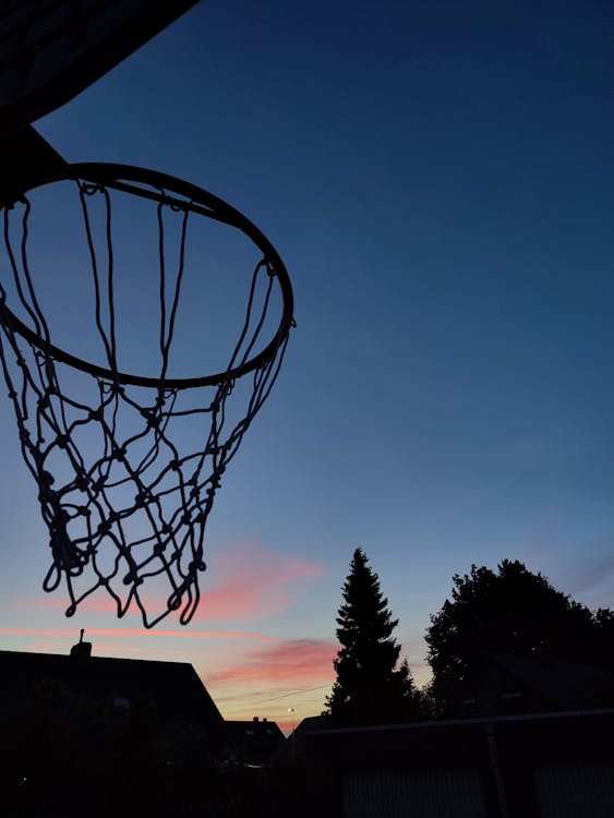 Silhouette of a Basketball Basket