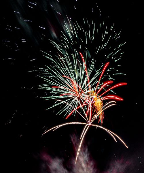 Free A stunning fireworks display illuminating the night sky in Gatesville, Texas. Stock Photo