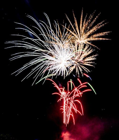 Fireworks Display in the Night Sky