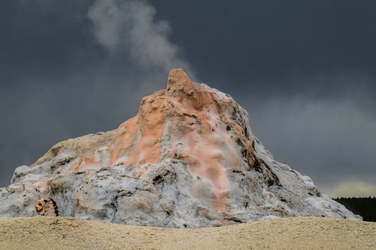 White Dome Geyser In Wyoming