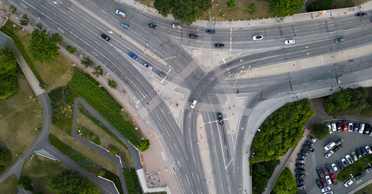 Intersection on Highway · Free Stock Photo