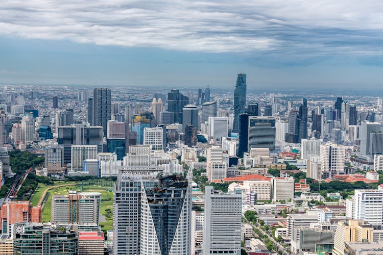 Photo Of A Cityscape Of A Bangkok With The King Power Mahanakhon, Thailand