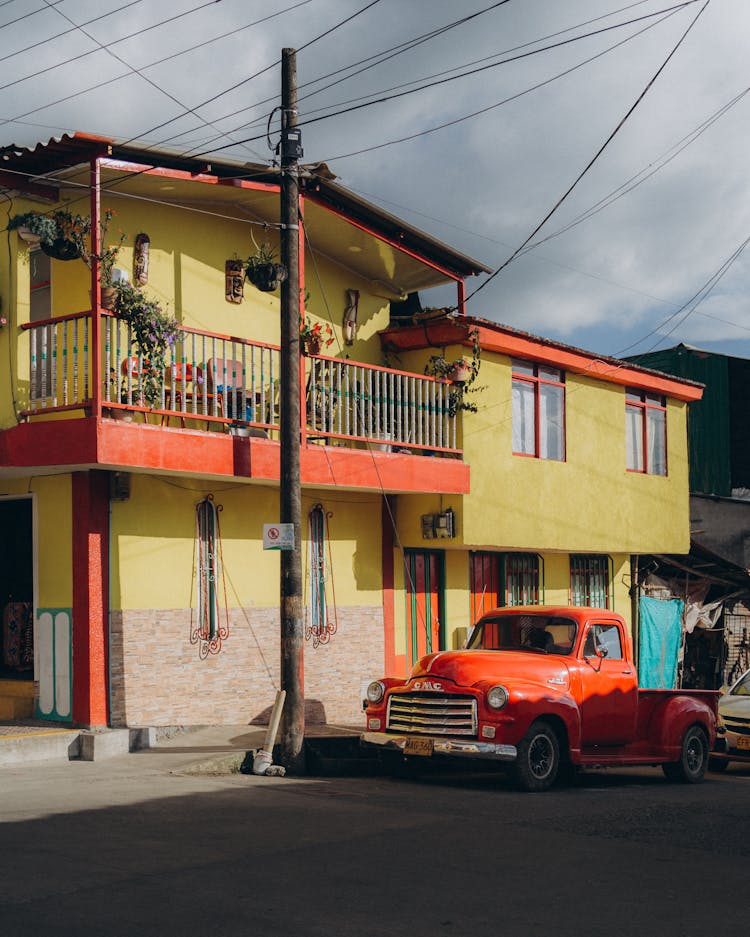 Retro Truck On Street