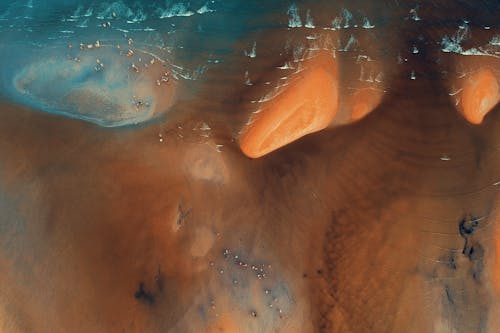 Image Satellite Du Rivage Brun